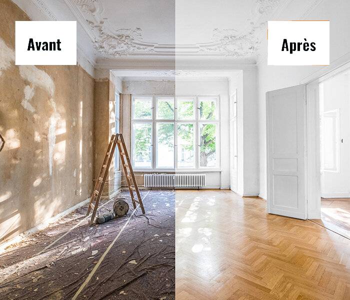 avant après pièce de vie